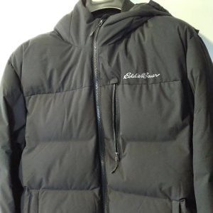 Eddie Bauer Men's L Glacier Peak Seamless Stretch Down Hooded Jacket